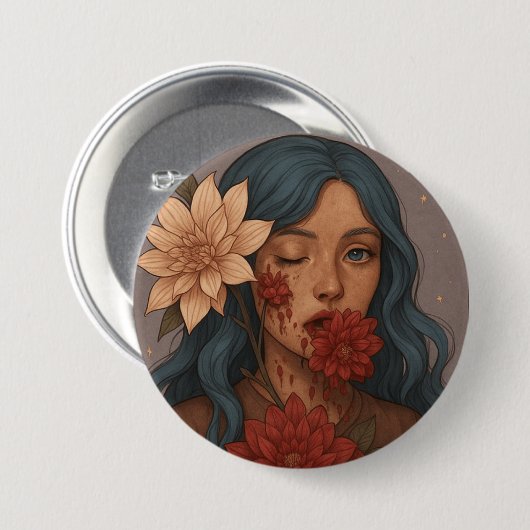 Hanahaki Button Pin (Voorkant /achterkant)