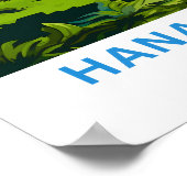 Hanalei Bay Hawaii Reisprint Poster (Hoek)