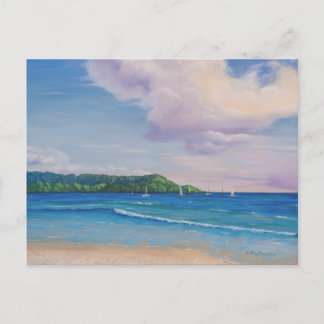 Hanalei Bay Hawaiian Islands Painting Briefkaart