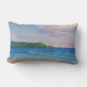 Hanalei Bay Hawaiian Islands Painting Kussen