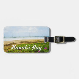 Hanalei Bay Kauai Hawaii Beach & Boats Bagagelabel