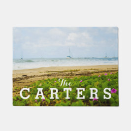 Hanalei Bay, Kauai Hawaii Beach & Sail Boats Deurmat