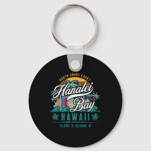 Hanalei Byy North Shore Kauai Hawaï Retro Zon Zonn Sleutelhanger
