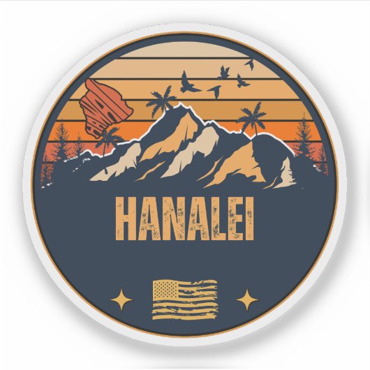 Hanalei, Hawaï Sticker (Voorkant)