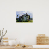 Hanalei, Hawaii, kerk Poster (Keuken)