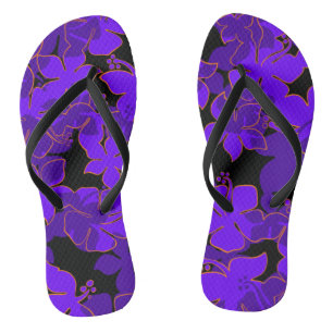 Hanalei Hawaiian Hibiscus Camo Floral Teenslippers