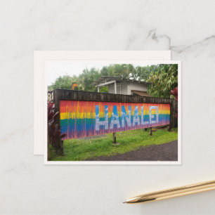 Hanalei Kauai Hawaii Regenboog Bord Blanco Briefkaart