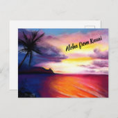 Hanalei Sunset Briefkaart (Voorkant / Achterkant)