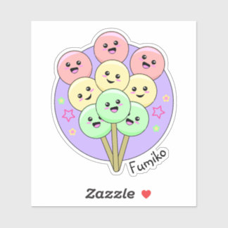 Hanami Dango Zoete Japanse Kawaii Voedsel Sticker