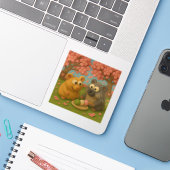 Hanami Friends Sticker (Ordinateur portable avec iPhone)