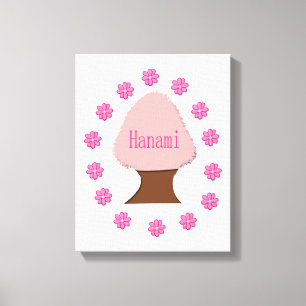 Hanami Japanse Cherry Tree Canvas Afdruk
