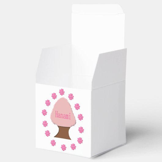 Hanami Japanse Cherry Tree gepersonaliseerd Bedankdoosjes (Geopend)