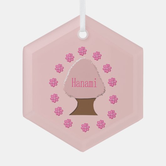 Hanami Japanse Cherry Tree Glas Ornament (Voorkant)
