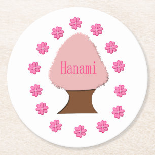 Hanami Japanse Cherry Tree Ronde Kartonnen Onderzetter
