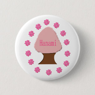 Hanami Japanse Kersenboom Ronde Button 5,7 Cm