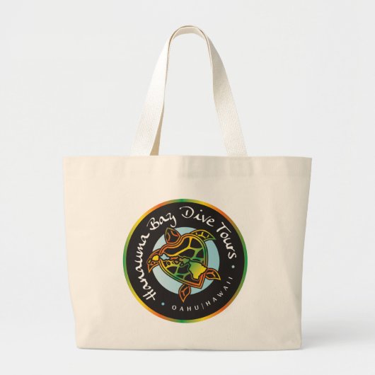 Hanauma Bay Dive Tours Logo Grote Tote Bag (Voorkant)