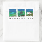Hanauma Bay Hawaii Rechthoekige Sticker (Tas)
