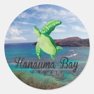 Hanauma Bay Hawaii Turtle Ronde Sticker