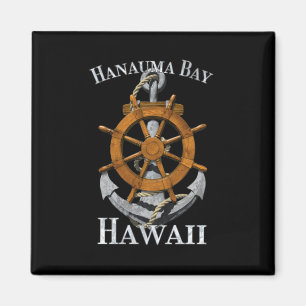 Hanauma Bay Hawaii Vacation Nautical Helm Anchor S Magneet