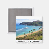 Hanauma Bay, Honolulu, Oahu, Uitzicht Hawaii Magneet (Voorkant / Achterkant)