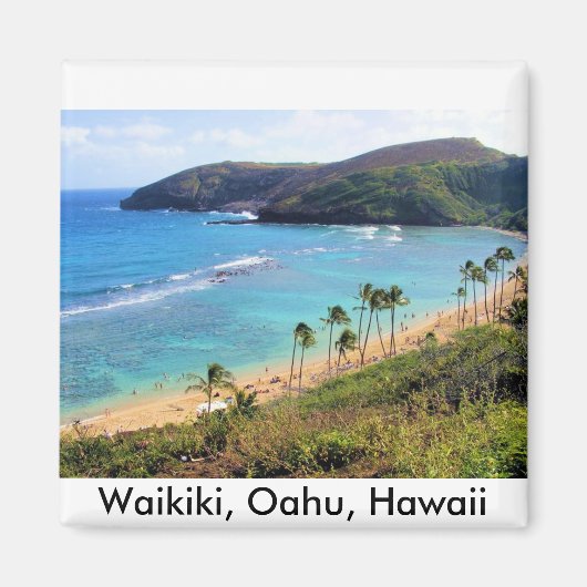 Hanauma Bay, Honolulu, Oahu, Uitzicht Hawaii Magneet (Voorkant)