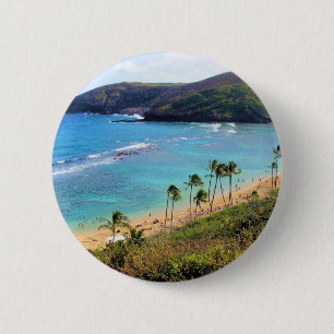 Hanauma Bay, Honolulu, Oahu, Uitzicht Hawaii Ronde Button 5,7 Cm