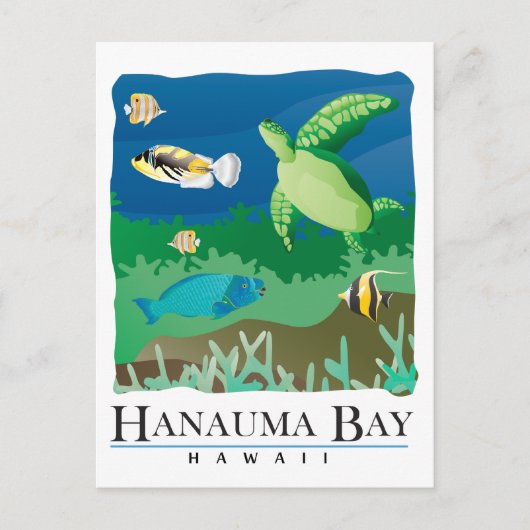 Hanauma Bay Oahu Hawaii Briefkaart (Voorkant)