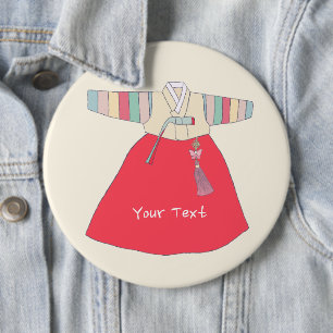 Hanbok 한 traditionele Koreaanse kleding Ronde Button 6,0 Cm