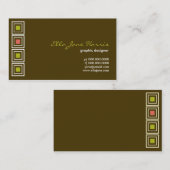 Hanche à être carte de visite carré de chocolat (Devant / Derrière)