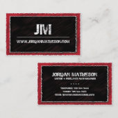 Hanche + Carte de visite moderne de monogramme (Devant / Derrière)