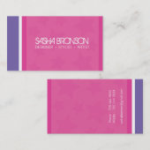 Hanche et cartes de visite modernes (Devant / Derrière)