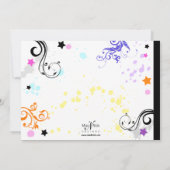 Hanche et invitation colorée de bowling (Dos)