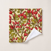 hanches roses, rouge, vert, jaune (Gant de toilette)