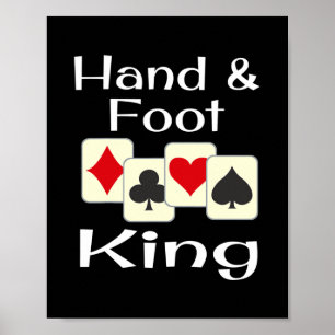 Hand and and Foot King Kaart Game Champion Poster