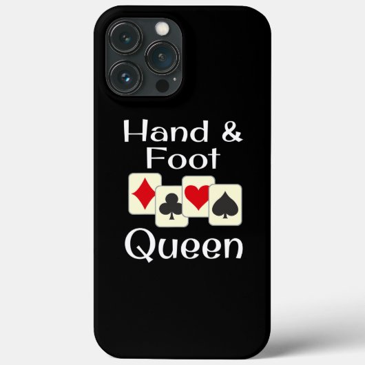 Hand and and Foot Queen Kaart Game Champion Case-Mate iPhone Case (Achterkant)