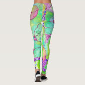 Hand And Digitally Painted Pattern Art 41 Leggings (Achterkant)