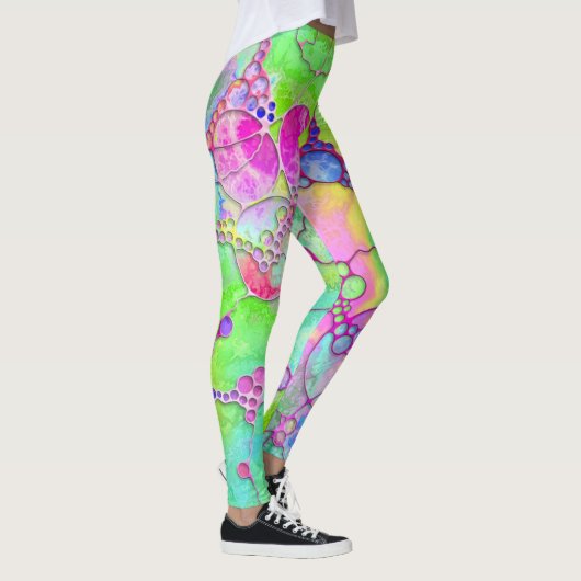 Hand And Digitally Painted Pattern Art 41 Leggings (Rechts)