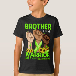 Hand broer van een krijger brein handicap bewust t-shirt
