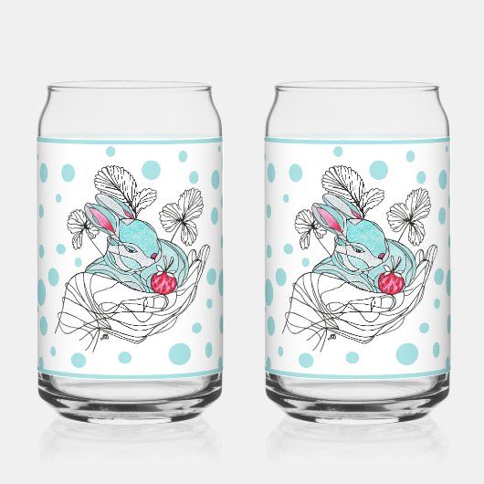 Hand Bunny Soda Glass Blikvorm Glas (Voorkant)