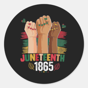 Hand Celebrate Jun1865 Cute Juneteenth Jun Ronde Sticker