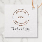 Hand Craft Typografie Naam Logo Website Bedankt Bedankjes Labels (Achterkant)