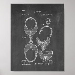 Hand-cuff-octrooi - Chalkboard Poster