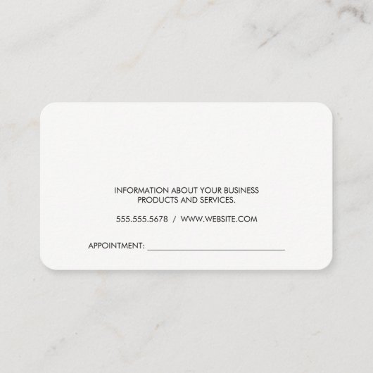 Hand die halters vasthoudt | Fitness Afsprakenkaartje (Achterkant)