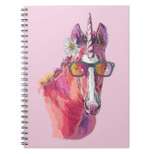 Hand drawing pink Unicorn Notitieboek (Voorkant)