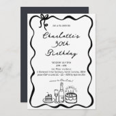 Hand Drawn 30th Birthday Invitation (Devant / Derrière)