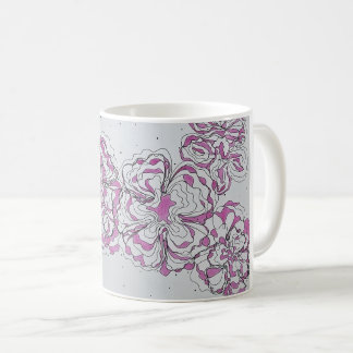 Hand-Drawn Abstract Floral Line Art Mug