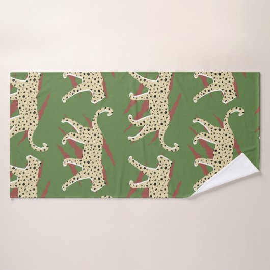 Hand Drawn Abstract Leopard Cheetah met Animal Sk Badhanddoek (Badhanddoek)