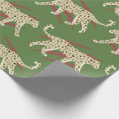 Hand Drawn Abstract Leopard Cheetah met Animal Sk Cadeaupapier (Hoek)