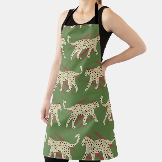 Hand Drawn Abstract Leopard Cheetah met Animal Sk Schort (Insitu)
