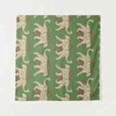 Hand Drawn Abstract Leopard Cheetah met Animal Sk Wandkleed (Voorkant (horizontaal))